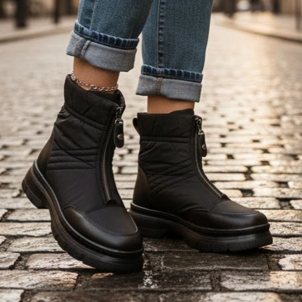 کفش ساقدار لژدار زیپدار کاپشنی آذر دوردوخت عشاقی